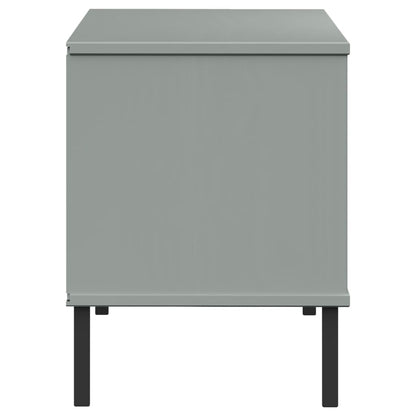 Schuhregal OSLO mit Metallbeinen Grau 106x35x45 cm Massivholz - Pazzar.ch