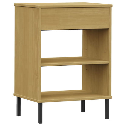 Konsolenschrank OSLO mit Metallbeinen Braun Massivholz Kiefer - Pazzar.ch