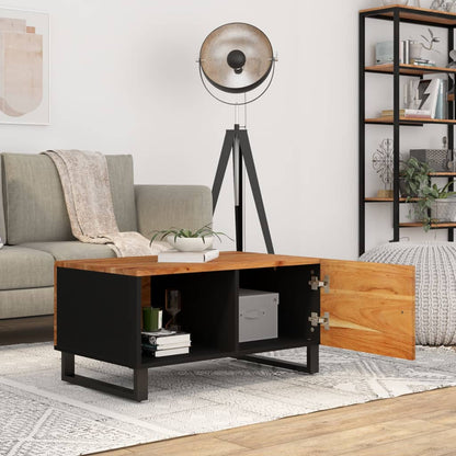 Couchtisch 80x50x40 cm Massivholz Akazie & Holzwerkstoff - Pazzar.ch