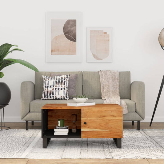 Couchtisch 80x50x40 cm Massivholz Akazie & Holzwerkstoff - Pazzar.ch