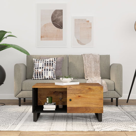 Couchtisch 80x50x40 cm Massivholz Mango & Holzwerkstoff - Pazzar.ch