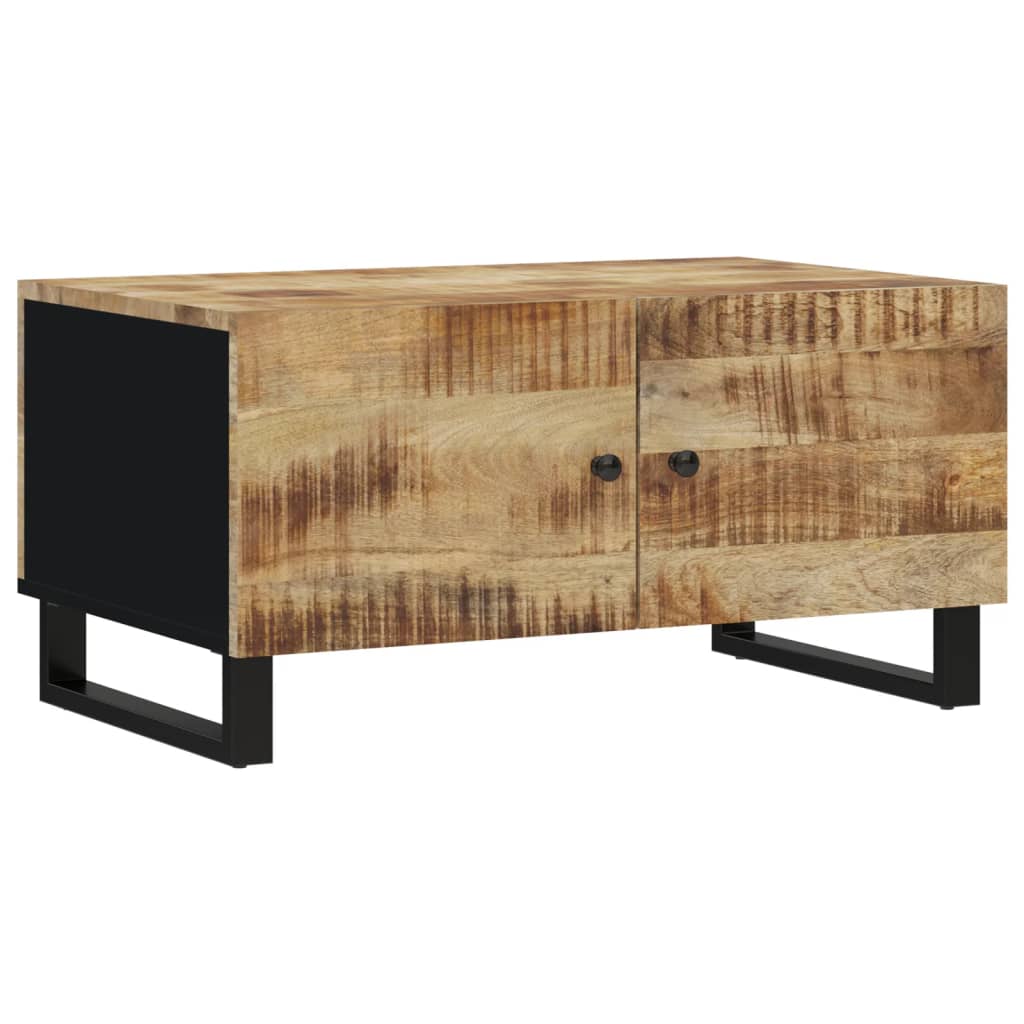 Couchtisch 80x50x40 cm Massivholz Mango & Holzwerkstoff - Pazzar.ch