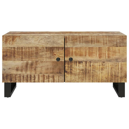 Couchtisch 80x50x40 cm Massivholz Mango & Holzwerkstoff - Pazzar.ch