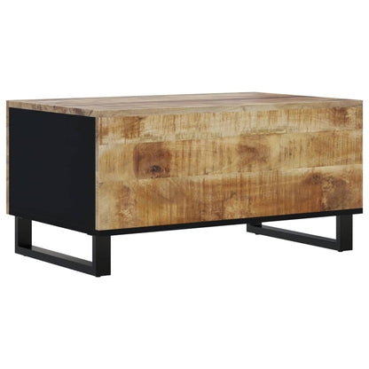 Couchtisch 80x50x40 cm Massivholz Mango & Holzwerkstoff - Pazzar.ch