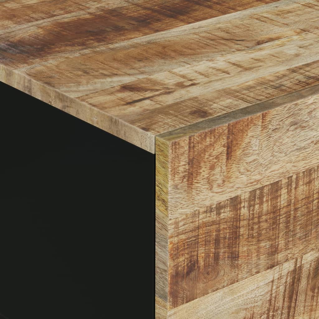 Couchtisch 80x50x40 cm Massivholz Mango & Holzwerkstoff - Pazzar.ch