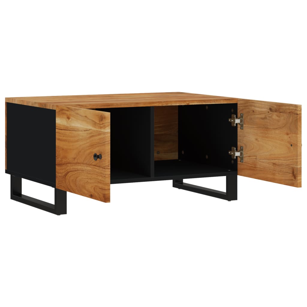 Couchtisch 80x50x40 cm Massivholz Akazie & Holzwerkstoff - Pazzar.ch