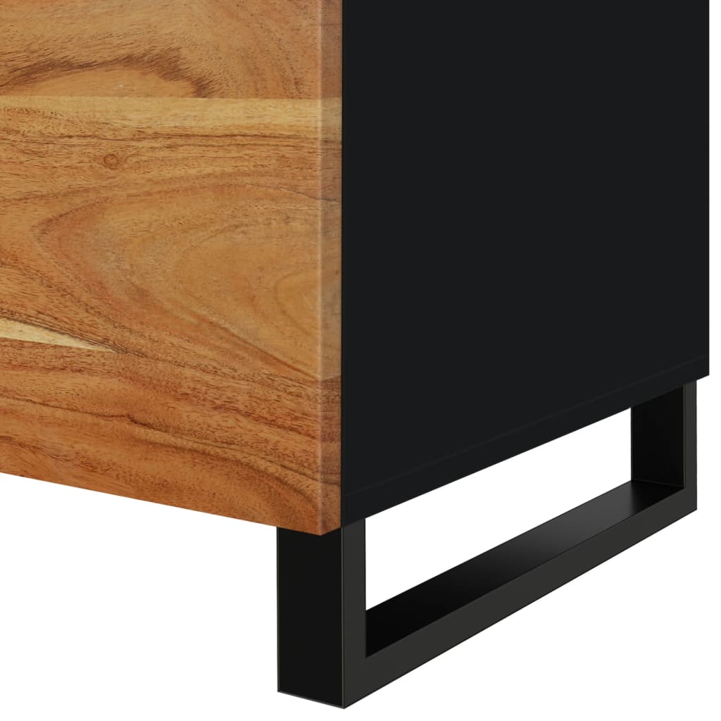 Couchtisch 80x50x40 cm Massivholz Akazie & Holzwerkstoff - Pazzar.ch