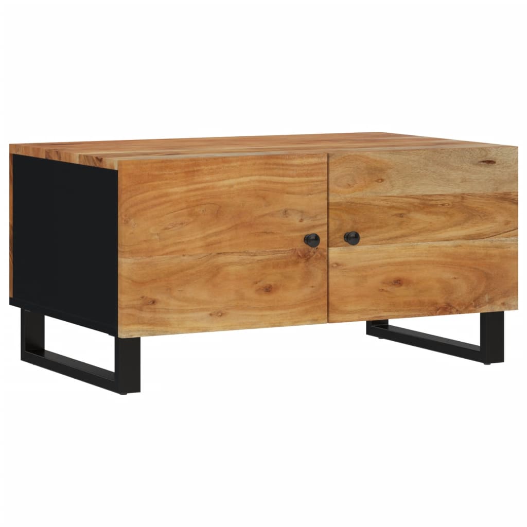 Couchtisch 80x50x40 cm Massivholz Akazie & Holzwerkstoff - Pazzar.ch
