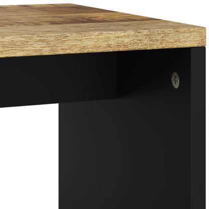 Couchtisch 40x31x46 cm Massivholz Mango & Holzwerkstoff - Pazzar.ch