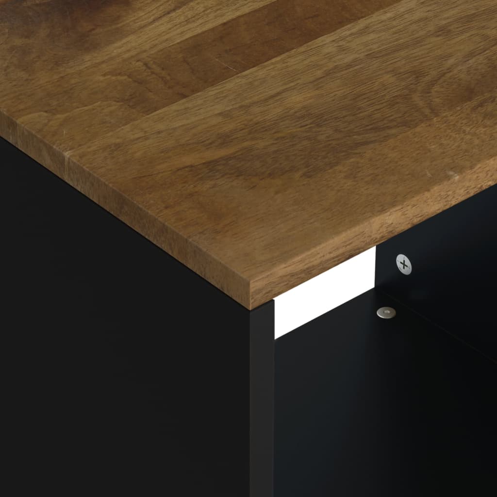 Couchtisch 40x31x46 cm Massivholz Mango & Holzwerkstoff - Pazzar.ch