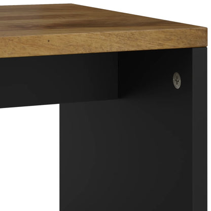Couchtisch 40x31x46 cm Massivholz Mango & Holzwerkstoff - Pazzar.ch