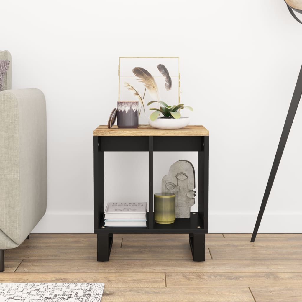 Beistelltisch 40x31x46 cm Massivholz Mango & Holzwerkstoff - Pazzar.ch