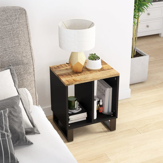 Beistelltisch 40x31x46 cm Massivholz Mango & Holzwerkstoff - Pazzar.ch