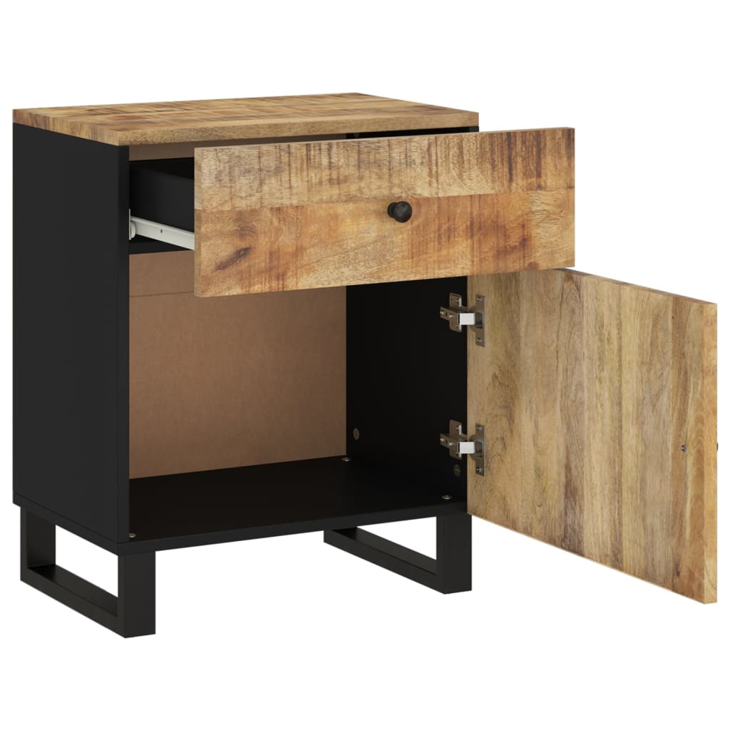 Nachttisch 50x33x60 cm Massivholz Mango & Holzwerkstoff - Pazzar.ch