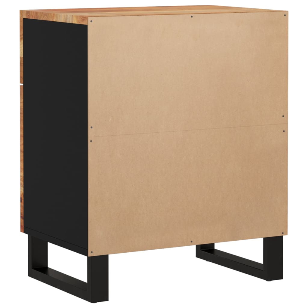 Nachttisch 50x33x60 cm Massivholz Akazie & Holzwerkstoff - Pazzar.ch