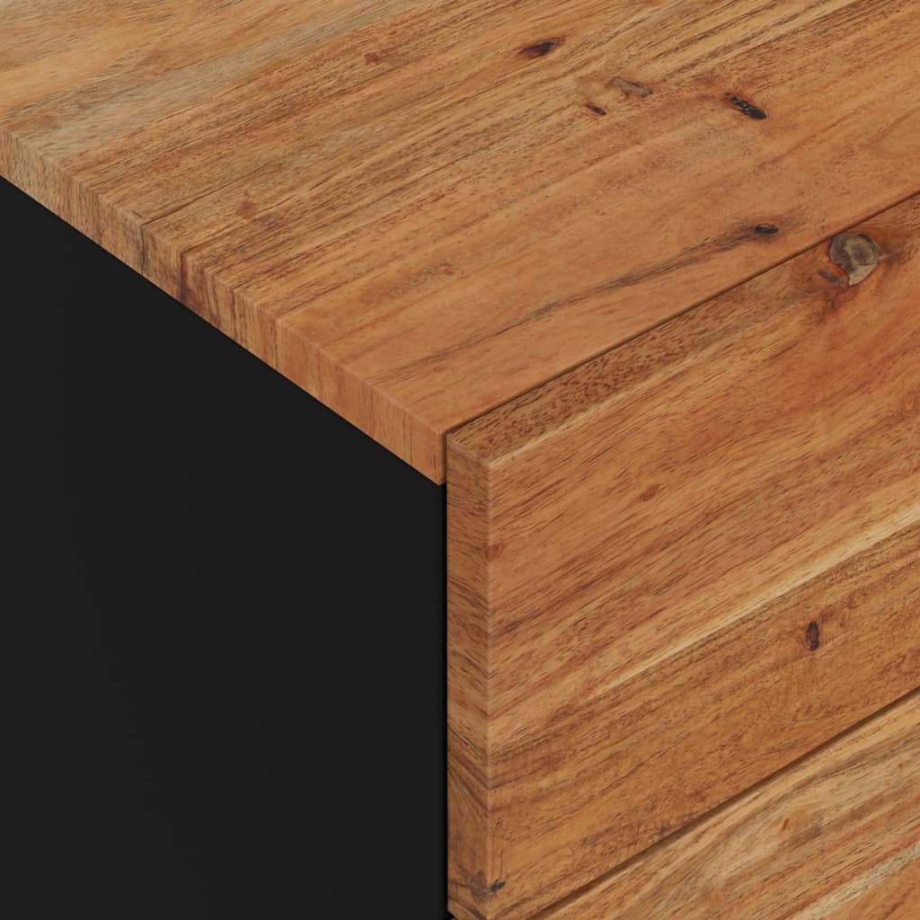 Nachttisch 50x33x60 cm Massivholz Akazie & Holzwerkstoff - Pazzar.ch