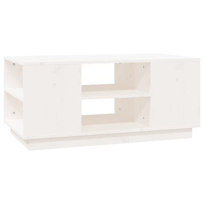 Couchtisch Weiß 90x49x40,5 cm Massivholz Kiefer - Pazzar.ch