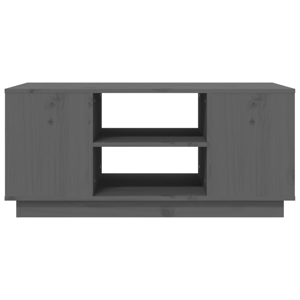 Couchtisch Grau 90x49x40,5 cm Massivholz Kiefer - Pazzar.ch