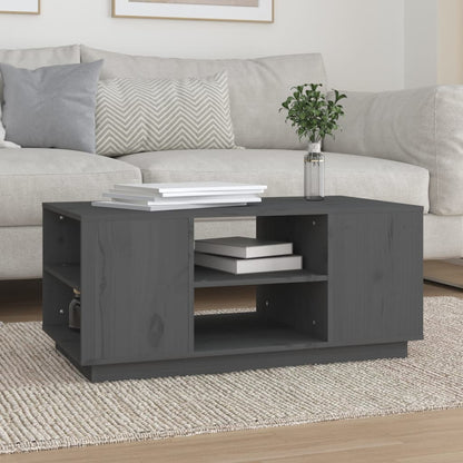 Couchtisch Grau 90x49x40,5 cm Massivholz Kiefer - Pazzar.ch