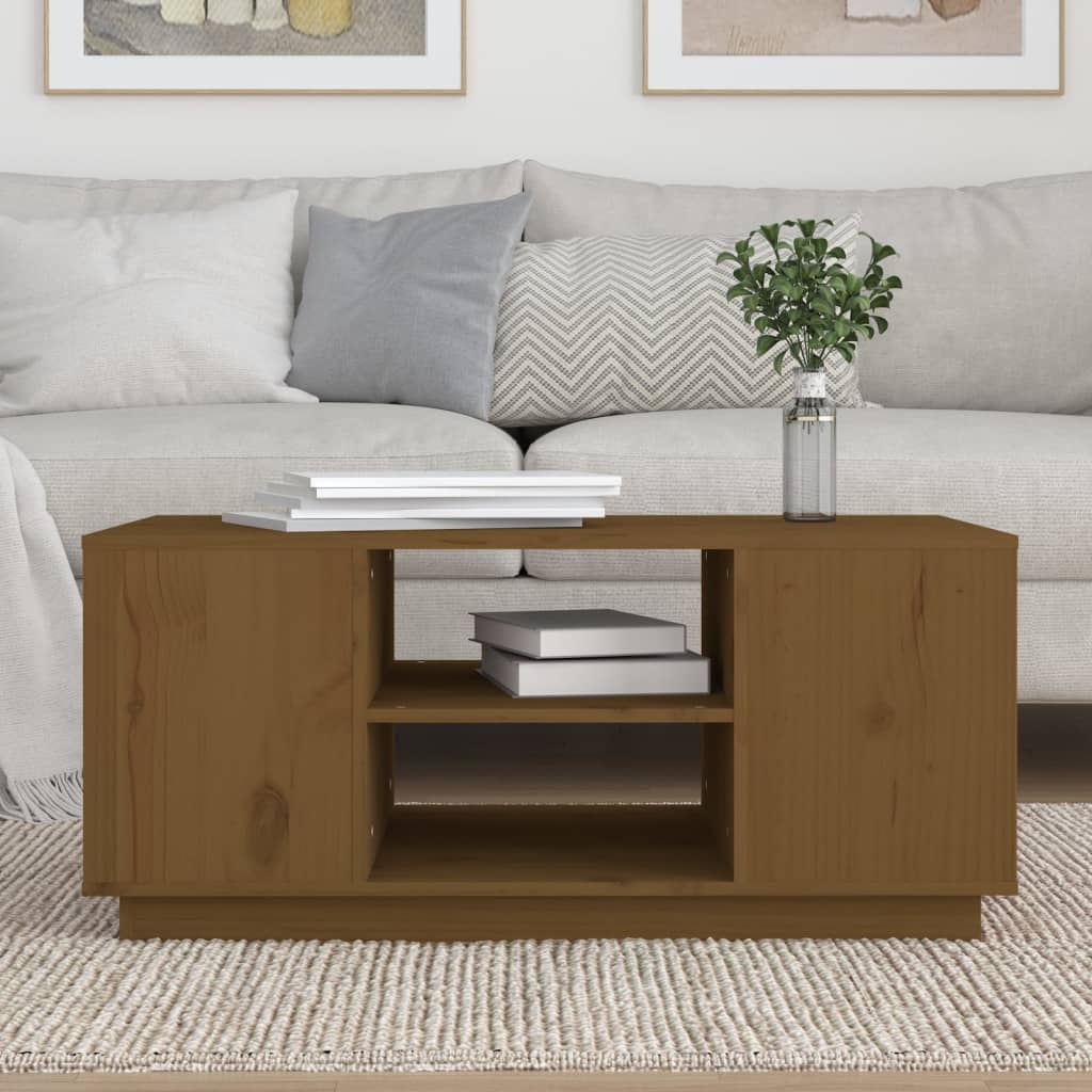 Couchtisch Honigbraun 90x49x40,5 cm Massivholz Kiefer - Pazzar.ch