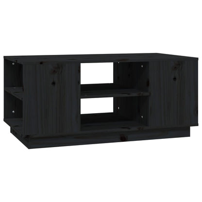 Couchtisch Schwarz 90x49x40,5 cm Massivholz Kiefer - Pazzar.ch