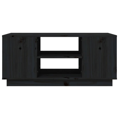 Couchtisch Schwarz 90x49x40,5 cm Massivholz Kiefer - Pazzar.ch