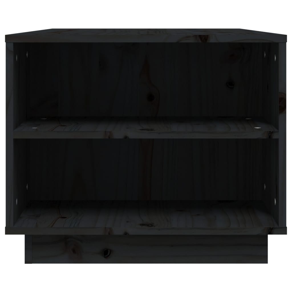 Couchtisch Schwarz 90x49x40,5 cm Massivholz Kiefer - Pazzar.ch