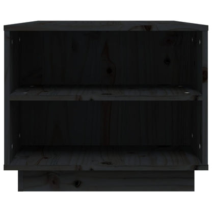 Couchtisch Schwarz 90x49x40,5 cm Massivholz Kiefer - Pazzar.ch