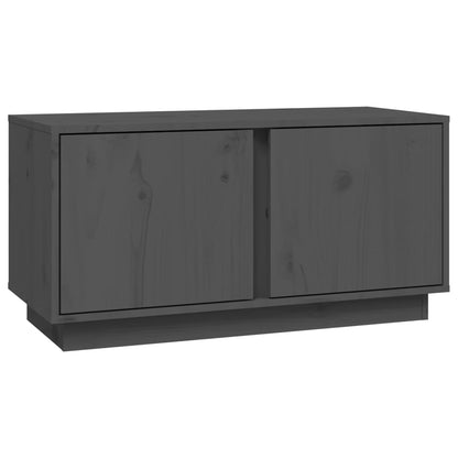 TV-Schrank Grau 80x35x40,5 cm Massivholz Kiefer - Pazzar.ch