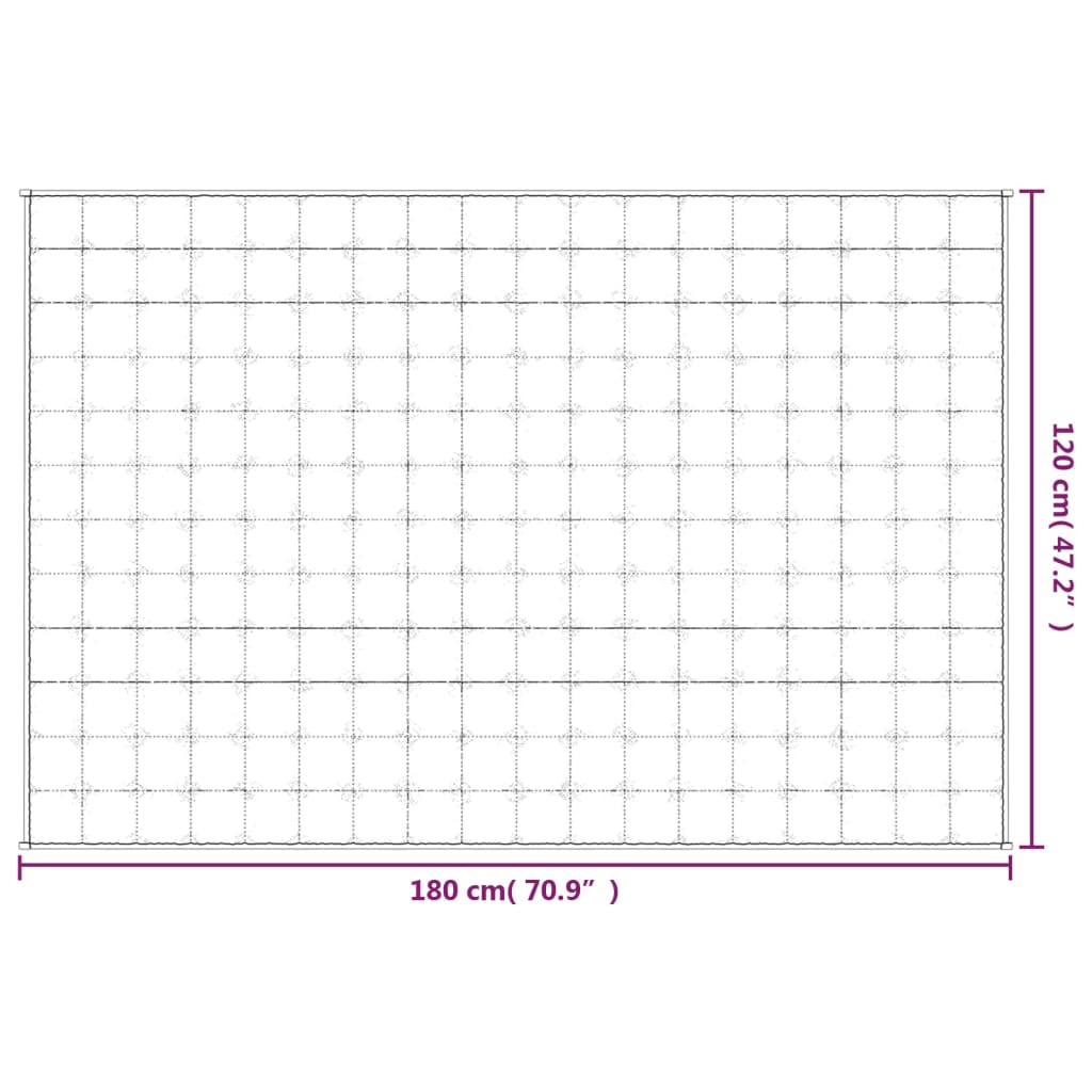 Gewichtsdecke Grau 120x180 cm 5 kg Stoff - Pazzar.ch