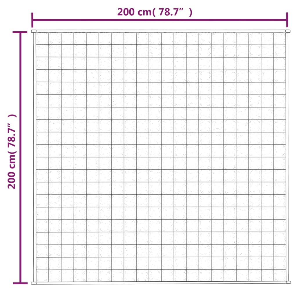 Gewichtsdecke Grau 200x200 cm 13 kg Stoff - Pazzar.ch