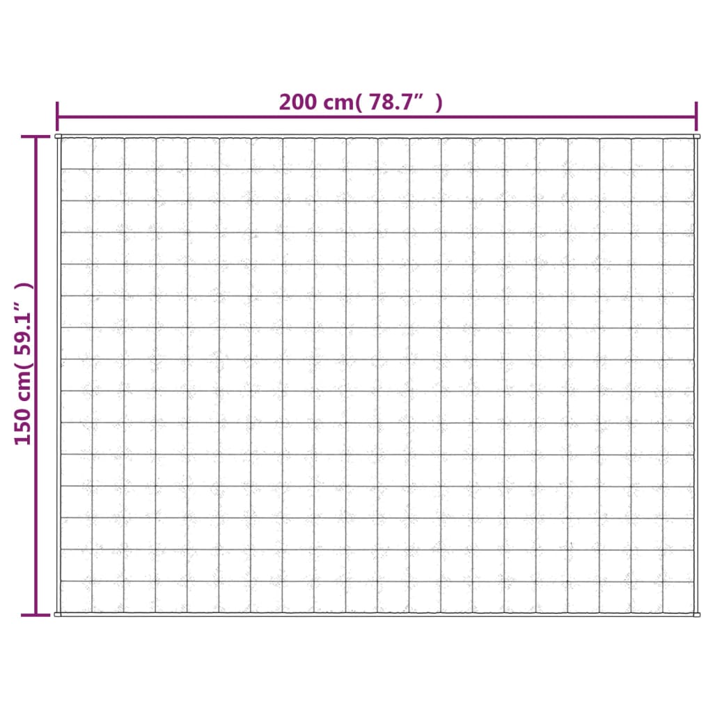 Gewichtsdecke Grau 150x200 cm 7 kg Stoff - Pazzar.ch