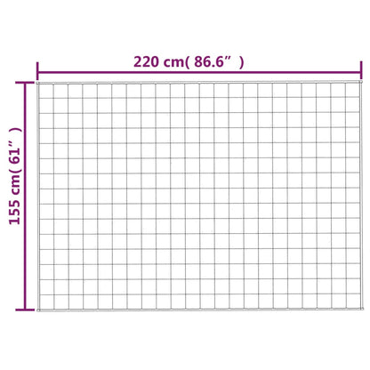 Gewichtsdecke Hellcreme 155x220 cm 7 kg Stoff - Pazzar.ch