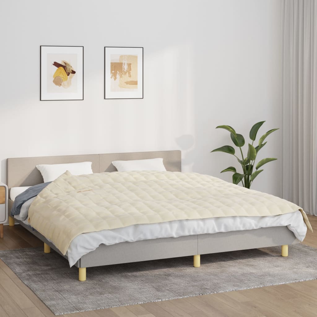 Gewichtsdecke Hellcreme 155x220 cm 7 kg Stoff - Pazzar.ch