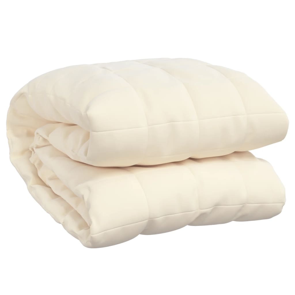 Gewichtsdecke Hellcreme 200x225 cm 13 kg Stoff - Pazzar.ch