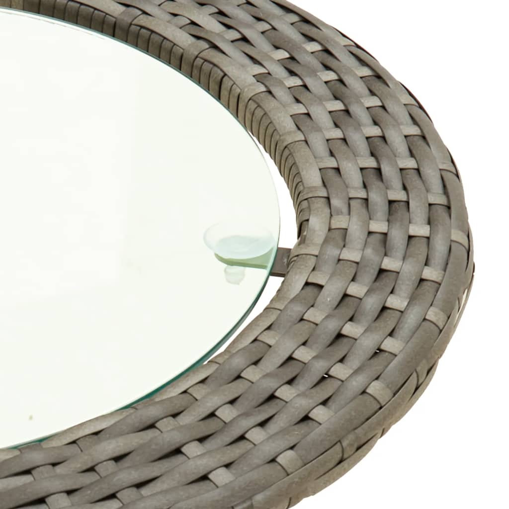 2-tlg. Sofagarnitur in L-Form mit Kissen Grau Poly Rattan - Pazzar.ch