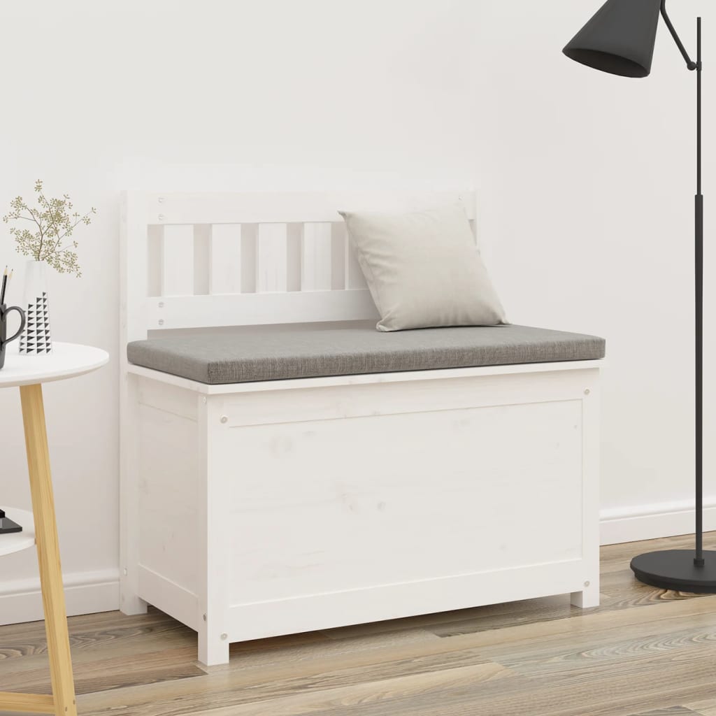 Sitzbank Weiß 80x41x77 cm Massivholz Kiefer - Pazzar.ch
