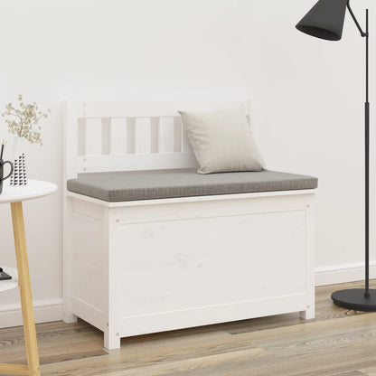Sitzbank Weiß 80x41x77 cm Massivholz Kiefer - Pazzar.ch
