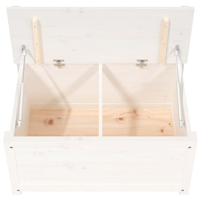 Sitzbank Weiß 80x41x77 cm Massivholz Kiefer - Pazzar.ch