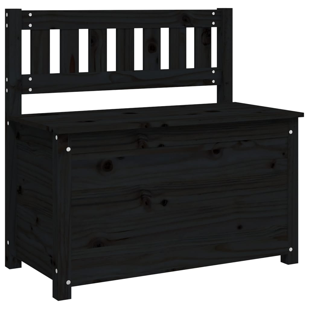 Sitzbank Schwarz 80x41x77 cm Massivholz Kiefer - Pazzar.ch