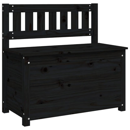 Sitzbank Schwarz 80x41x77 cm Massivholz Kiefer - Pazzar.ch