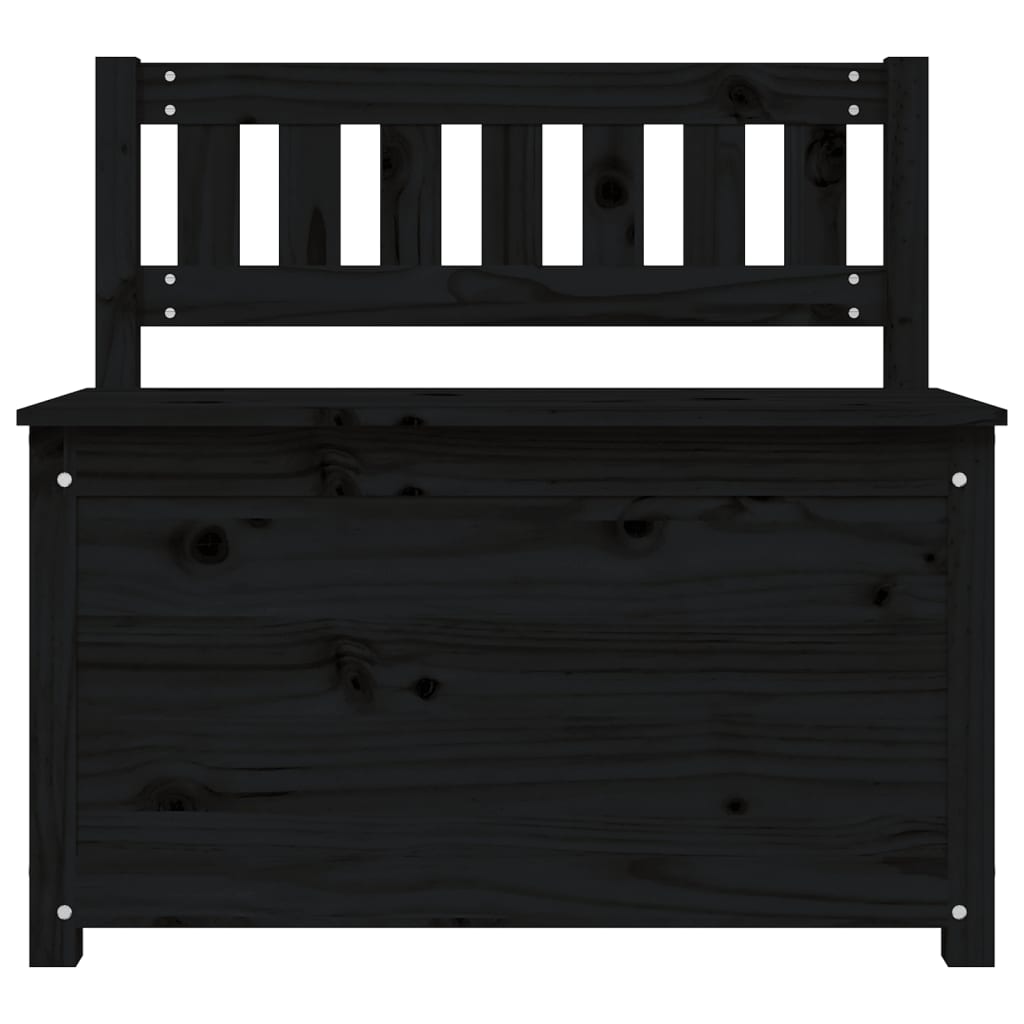 Sitzbank Schwarz 80x41x77 cm Massivholz Kiefer - Pazzar.ch