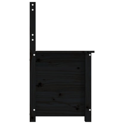 Sitzbank Schwarz 80x41x77 cm Massivholz Kiefer - Pazzar.ch