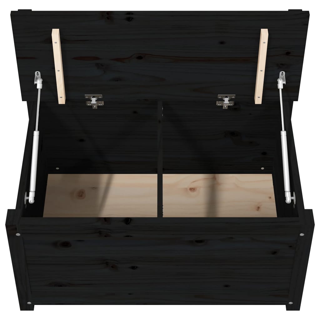 Sitzbank Schwarz 80x41x77 cm Massivholz Kiefer - Pazzar.ch