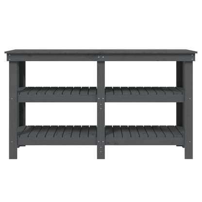 Werkbank Grau 142,5x50x80 cm Massivholz Kiefer - Pazzar.ch