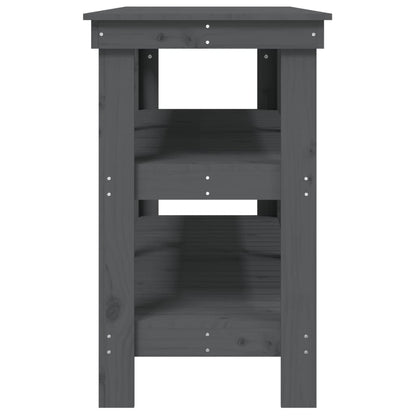 Werkbank Grau 142,5x50x80 cm Massivholz Kiefer - Pazzar.ch