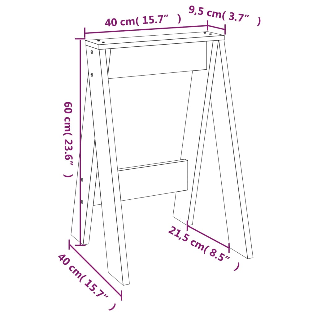 Hocker 2 Stk. Honigbraun 40x40x60 cm Massivholz Kiefer - Pazzar.ch