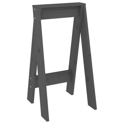 Hocker 2 Stk. Grau 40x40x75 cm Massivholz Kiefer - Pazzar.ch