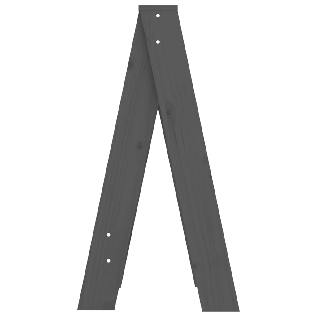 Hocker 2 Stk. Grau 40x40x75 cm Massivholz Kiefer - Pazzar.ch