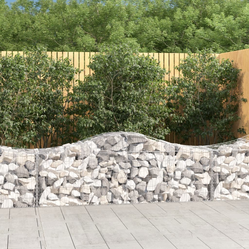 Gabione mit Hochbogen 200x50x60/80 cm Verzinktes Eisen - Pazzar.ch